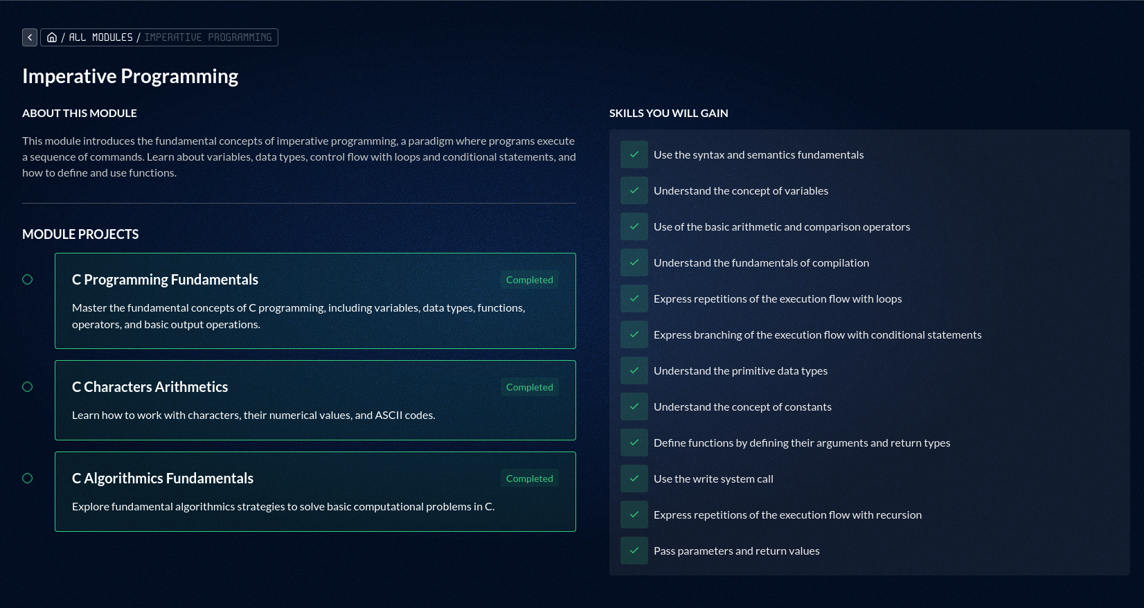 Vue d'ensemble d'Imperative Programming