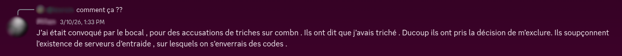 Aveu de triche
